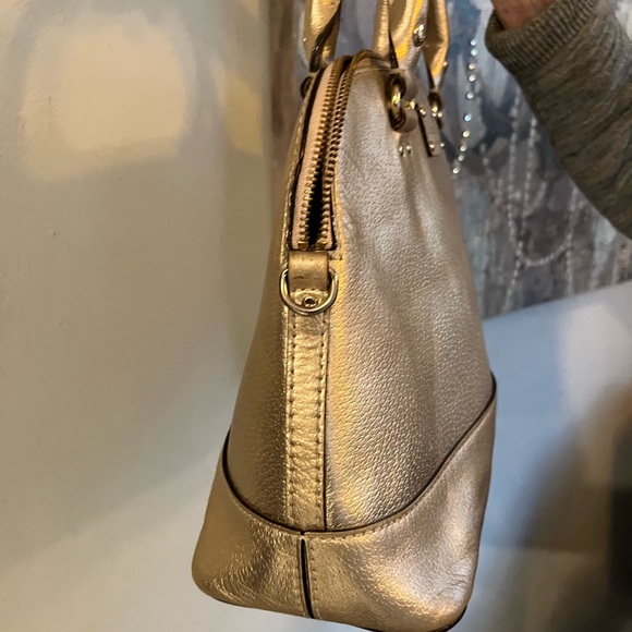 EUC Kate Spade Wellesley Rachelle Gold Leather Handbag - Picture 12 of 16